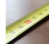 Close-up of a tape measure.
