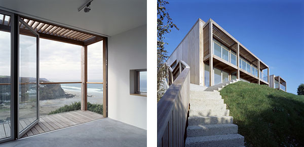 Two photos of a Passive House in the UK.
