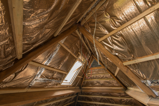 Reflex insulation in a loft.