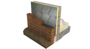 EcoTherm Eco-Cavity partial fill cavity wall insulation boards daigram.