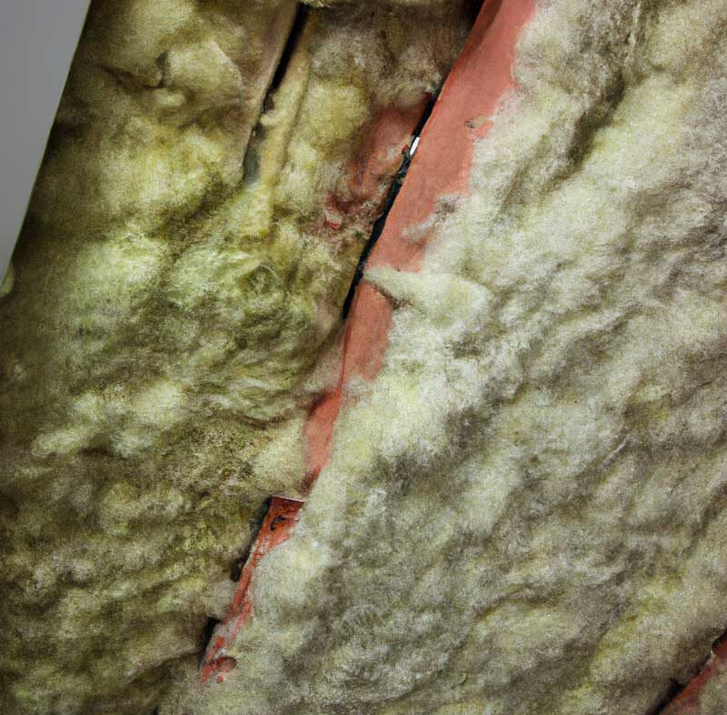 Closeup of loft insulation.
