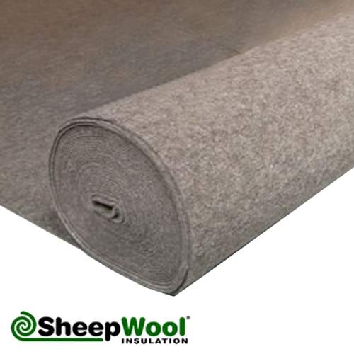 Acoustic SilentWool Floor Insulation with Breather Paper - 25m x 1m